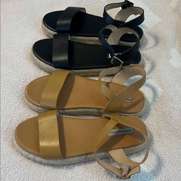 Saks 5th Ave Espadrilles Sandals Set of 2 - Picture 1 of 3
